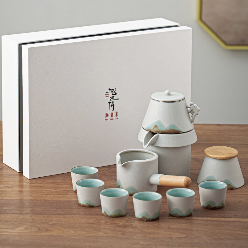 Lazy Man Automatic Making Simple Gift Box Tea Set - Image 3