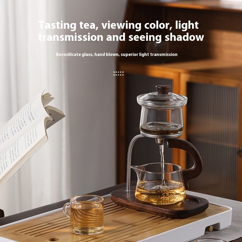 Lazy Tea Making Pot Glass Teapot Automatic Tea Set - Image 3
