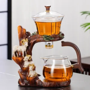 Glass Kung Fu Tea Set Lazy Magnetic Semi Automatic Tea Maker Teapot