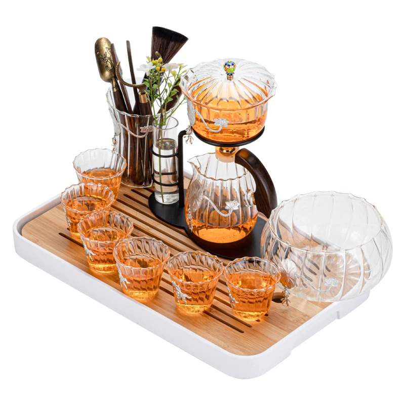 Creative Teapot Glass Automatic Tea Making Household Pu'er Scented Kung Fu Tea Set Infuser Drinking Tea Maker Heat-resistant Gl - Image 2