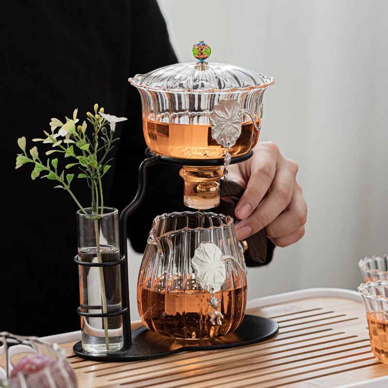 Creative Teapot Glass Automatic Tea Making Household Pu'er Scented Kung Fu Tea Set Infuser Drinking Tea Maker Heat-resistant Gl - Image 3