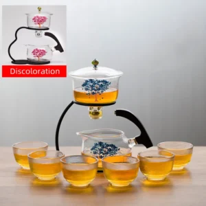 Discoloration Teapot Glass Automatic Tea Making Household Pu'er Scented Kung Fu tea Tea Set Infuser Drinking Tea Maker
