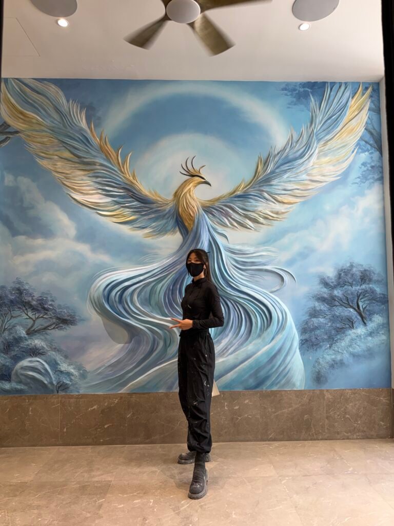 凤凰展翅 凤凰壁画