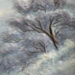 枯木寒云 树枝浮雕