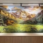 金山翠谷 山景油画